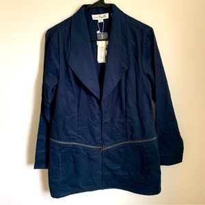 SIMPLY NOELLE CONVERTIBLE NAVY JACKET
